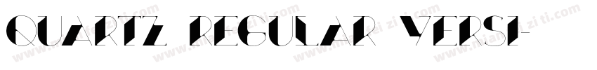 Quartz Regular Versi字体转换